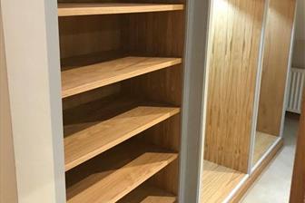 Dressing Room Furniture in Oak with sensor lighting